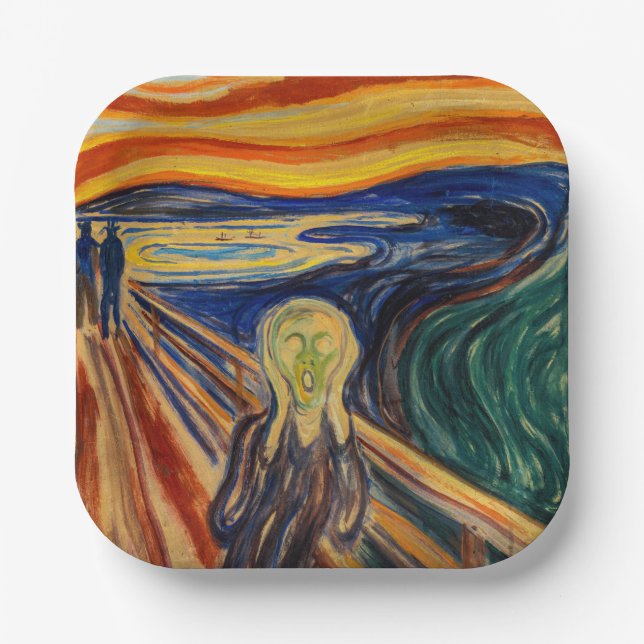 Edvard Munch - The Scream 1910 Paper Plate (Front)