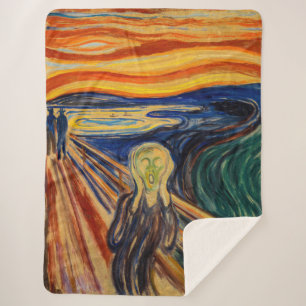Edvard Munch - The Scream 1910 Sherpa Blanket
