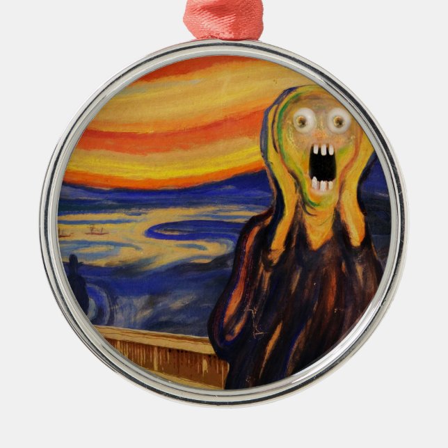 Edvard Munch The Scream Freaked Out Metal Tree Decoration (Front)