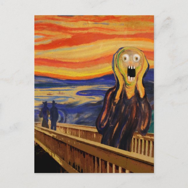 Edvard Munch The Scream Freaked Out Postcard (Front)