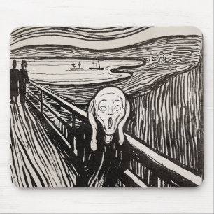 Edvard Munch The Scream Lithograph Print Famous Mouse Mat