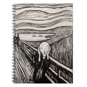 Edvard Munch The Scream Lithograph Print Famous Notebook