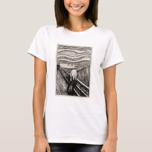 Edvard Munch The Scream Lithograph Print Famous T-Shirt