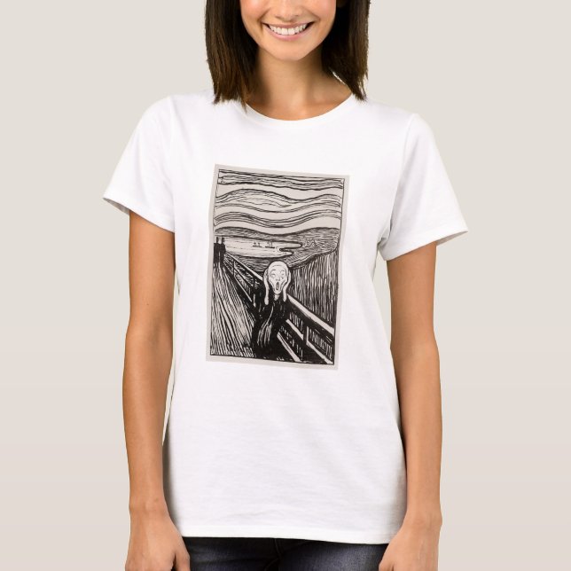 Edvard Munch The Scream Lithograph Print Famous T-Shirt (Front)