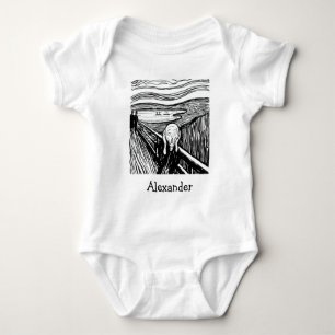 Edvard Munch - The Scream Lithography Baby Bodysuit