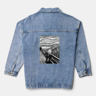 Edvard Munch - The Scream Lithography Denim Jacket