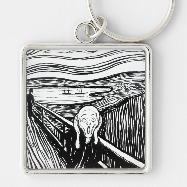 Edvard Munch - The Scream Lithography Key Ring (Front)