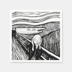 Edvard Munch - The Scream Lithography Napkin