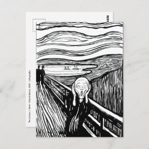 Edvard Munch - The Scream Lithography Postcard