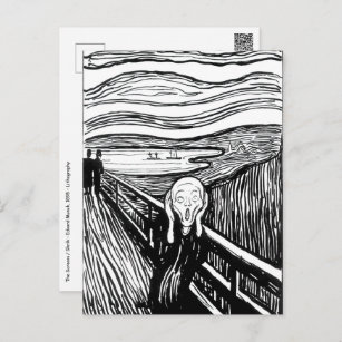 Edvard Munch - The Scream Lithography Postcard