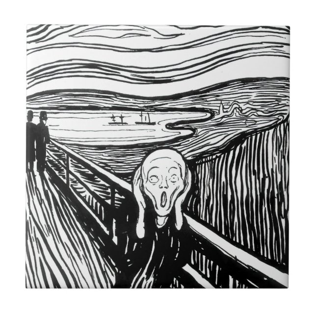 Edvard Munch - The Scream Lithography Tile (Front)
