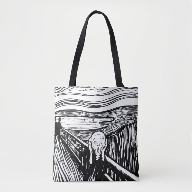 Edvard Munch - The Scream Lithography Tote Bag (Front)