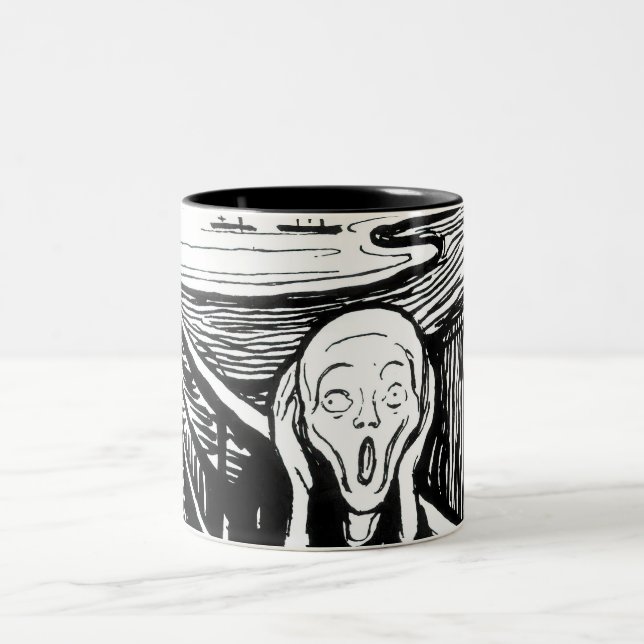 Edvard Munch - The Scream Lithography Two-Tone Coffee Mug (Center)
