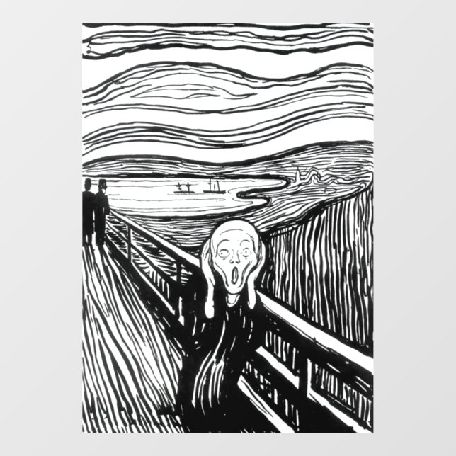 Edvard Munch - The Scream Lithography Window Cling (Sheet)