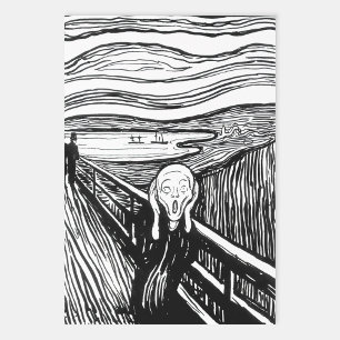 Edvard Munch - The Scream Lithography Wrapping Paper Sheet