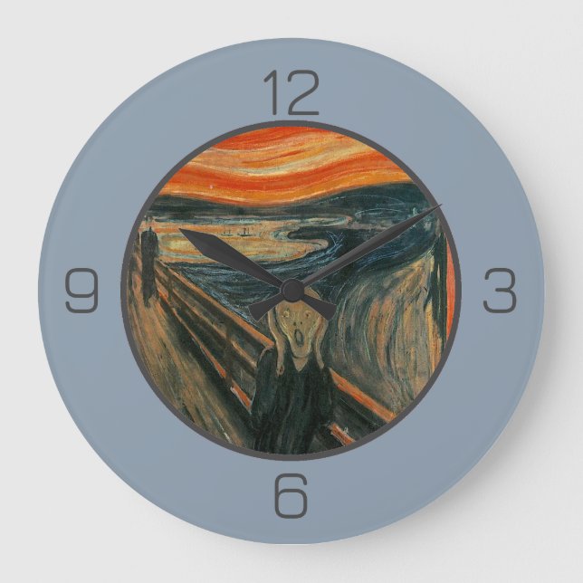 Edvard Munch The Scream Party Items Collection Large Clock (Front)