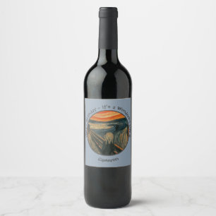 Edvard Munch The Scream Party Items Collection Wine Label