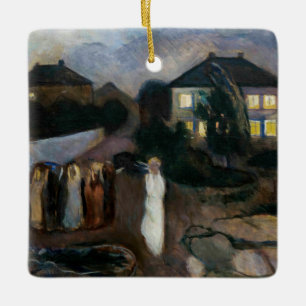 Edvard Munch - The Storm Ceramic Ornament