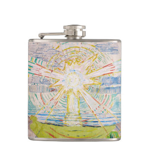 Edvard Munch - The Sun 1910 Hip Flask