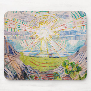Edvard Munch - The Sun 1910 Mouse Mat