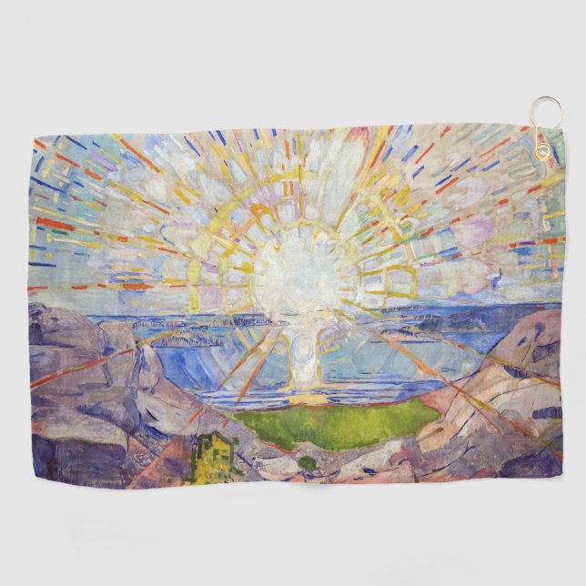 Edvard Munch - The Sun 1911 Golf Towel (Horizontal)