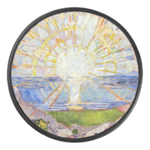 Edvard Munch - The Sun 1911 Hockey Puck