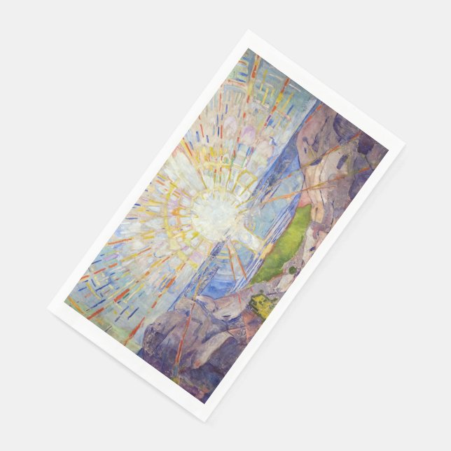 Edvard Munch - The Sun 1911 Napkin (Corner)