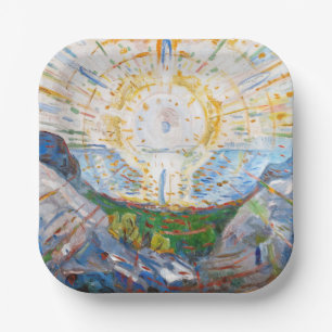Edvard Munch - The Sun 1912 Paper Plate
