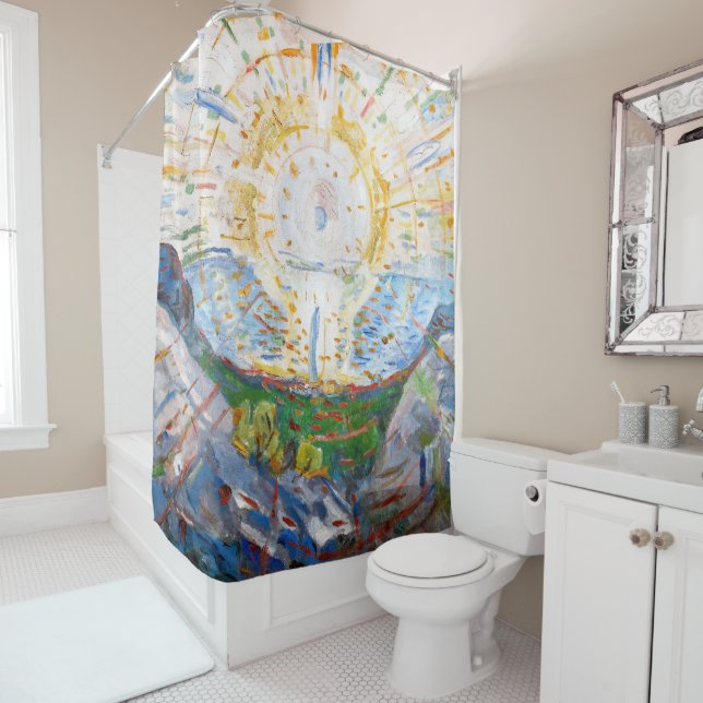 Edvard Munch - The Sun 1912 Shower Curtain (In Situ)