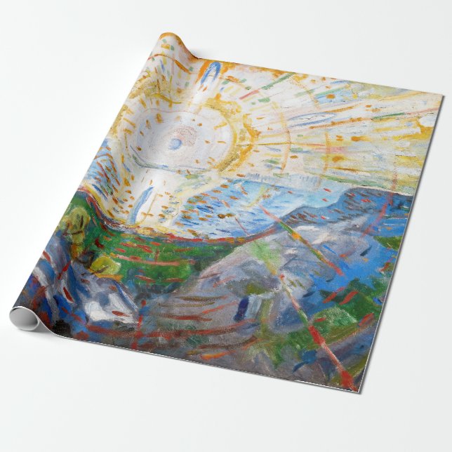 Edvard Munch - The Sun 1912 Wrapping Paper (Unrolled)