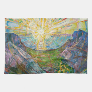 Edvard Munch - The Sun 1916 Tea Towel