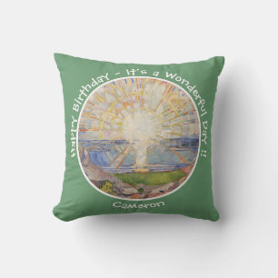 Edvard Munch The Sun (Solen) - Sunrise Party Items Cushion