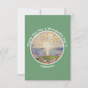 Edvard Munch The Sun (Solen) - Sunrise Party Items Thank You Card
