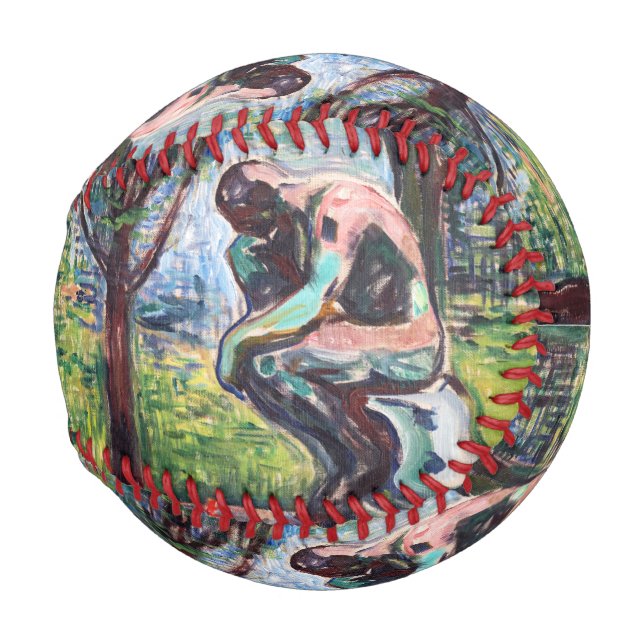 Edvard Munch - The Thinker by Rodin Baseball (Front Right)