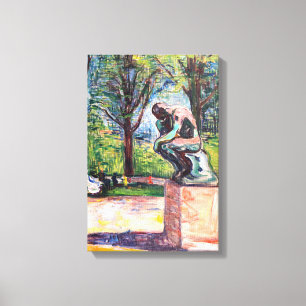 Edvard Munch - The Thinker by Rodin Canvas Print
