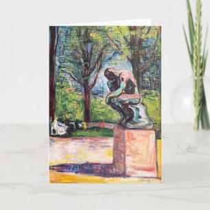Edvard Munch - The Thinker by Rodin Card