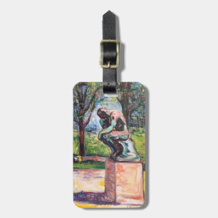 Edvard Munch - The Thinker by Rodin Luggage Tag