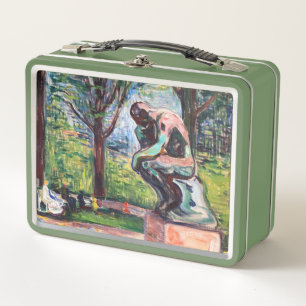 Edvard Munch - The Thinker by Rodin Metal Lunch Box