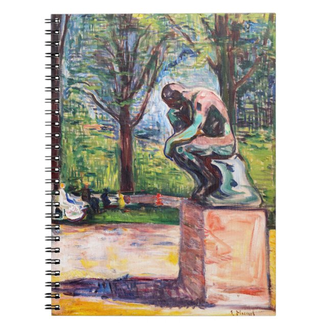 Edvard Munch - The Thinker by Rodin Notebook (Front)