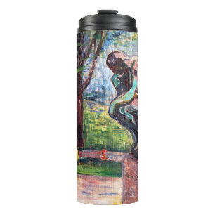 Edvard Munch - The Thinker by Rodin Thermal Tumbler