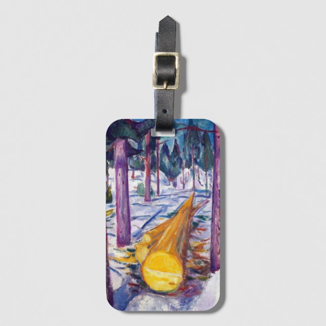 Edvard Munch The Yellow Log Luggage Tag (Front Vertical)
