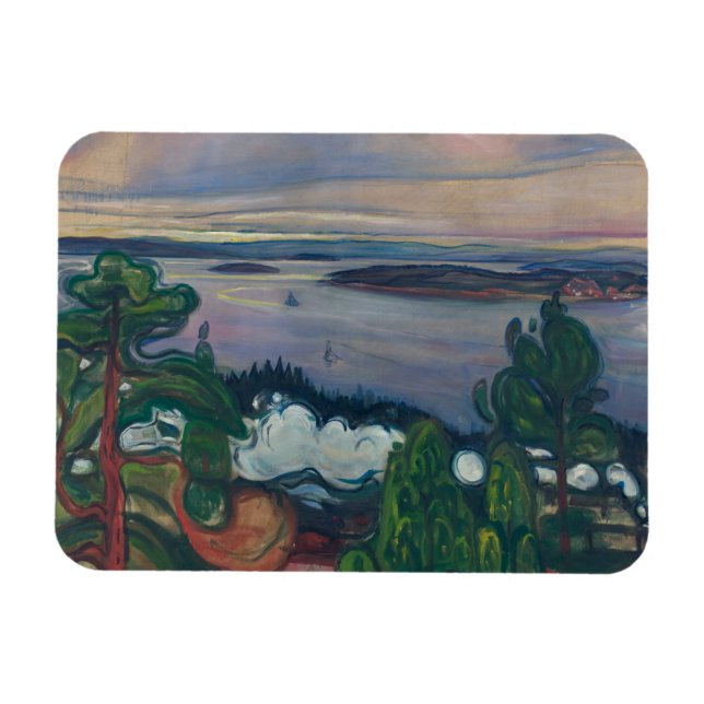 Edvard Munch - Train Smoke Magnet (Horizontal)
