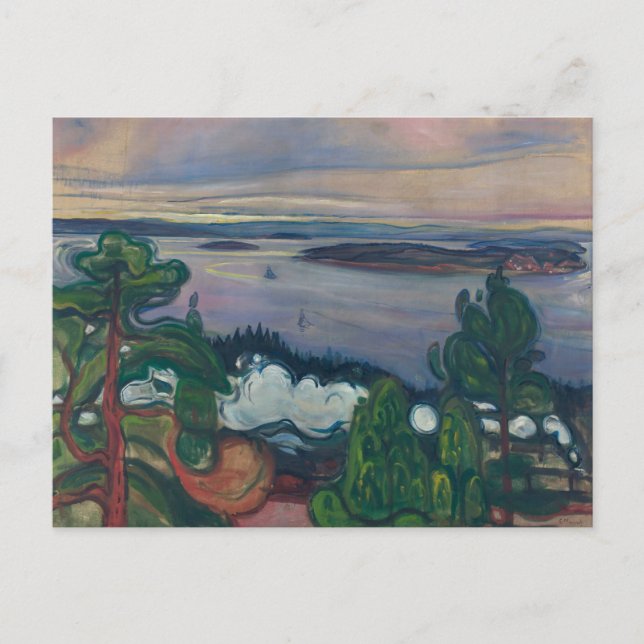 Edvard Munch - Train Smoke Postcard (Front)