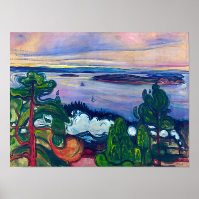 Edvard Munch - Train Smoke Poster (Front)