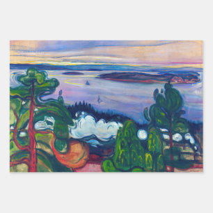Edvard Munch - Train Smoke Wrapping Paper Sheet