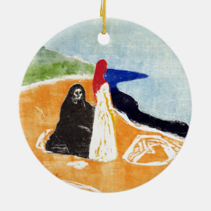 Edvard Munch Two Women on the Shore Ceramic Tree Decoration