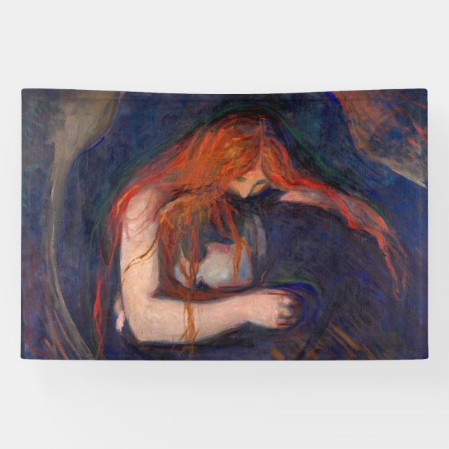 Edvard Munch - Vampire / Love and Pain Banner (Horizontal)
