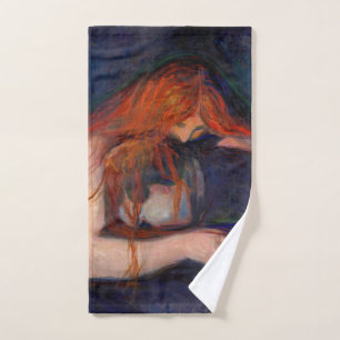 Edvard Munch - Vampire / Love and Pain Bath Towel Set