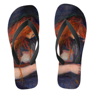 Edvard Munch - Vampire / Love and Pain Flip Flops