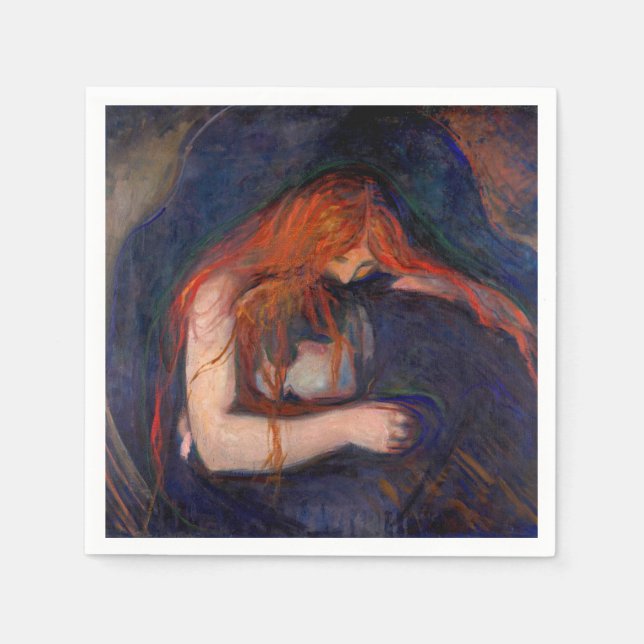 Edvard Munch - Vampire / Love and Pain Napkin (Front)